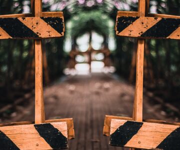 black and brown wooden fence