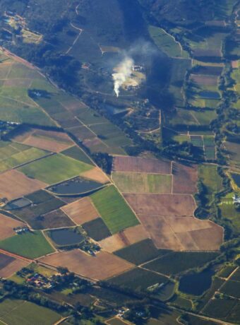 bird s eye view of farmland