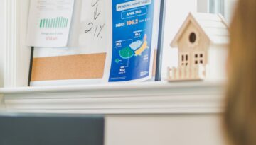 mortgage loans written on a white board posted flyers